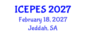 International Conference on Electrical Power and Energy Systems (ICEPES) February 18, 2027 - Jeddah, Saudi Arabia International Conference on Electrical Power and Energy Systems (ICEPES) February 18, 2027 - Jeddah, Saudi Arabia