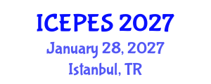 International Conference on Electrical Power and Energy Systems (ICEPES) January 28, 2027 - Istanbul, Turkey International Conference on Electrical Power and Energy Systems (ICEPES) January 28, 2027 - Istanbul, Turkey