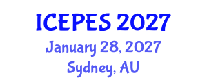 International Conference on Electrical Power and Energy Systems (ICEPES) January 28, 2027 - Sydney, Australia International Conference on Electrical Power and Energy Systems (ICEPES) January 28, 2027 - Sydney, Australia