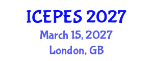 International Conference on Electrical Power and Energy Systems (ICEPES) March 15, 2027 - London, United Kingdom International Conference on Electrical Power and Energy Systems (ICEPES) March 15, 2027 - London, United Kingdom