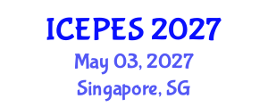 International Conference on Electrical Power and Energy Systems (ICEPES) May 03, 2027 - Singapore, Singapore International Conference on Electrical Power and Energy Systems (ICEPES) May 03, 2027 - Singapore, Singapore