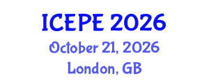 International Conference on Electrical Power Engineering (ICEPE) October 21, 2026 - London, United Kingdom