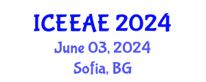International Conference on Electrochemical Engineering and Applied Electrochemistry (ICEEAE) June 03, 2024 - Sofia, Bulgaria