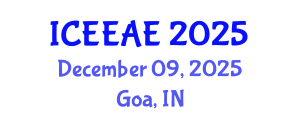 International Conference on Electrochemical Engineering and Applied Electrochemistry (ICEEAE) December 09, 2025 - Goa, India