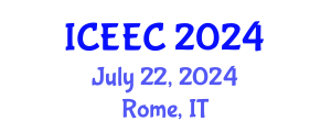 International Conference on Electrochemistry and Electroanalytical Chemistry (ICEEC) July 22, 2024 - Rome, Italy