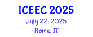 International Conference on Electrochemistry and Electroanalytical Chemistry (ICEEC) July 22, 2025 - Rome, Italy