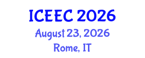 International Conference on Electrochemistry and Electroanalytical Chemistry (ICEEC) August 23, 2026 - Rome, Italy