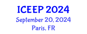 International Conference on Electrochemistry and Electrochemical Processes (ICEEP) September 20, 2024 - Paris, France
