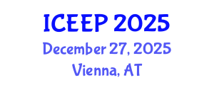 International Conference on Electrochemistry and Electrochemical Processes (ICEEP) December 27, 2025 - Vienna, Austria