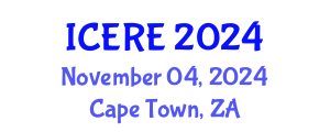 International Conference on Electrochemistry and Renewable Energy (ICERE) November 04, 2024 - Cape Town, South Africa