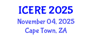 International Conference on Electrochemistry and Renewable Energy (ICERE) November 04, 2025 - Cape Town, South Africa