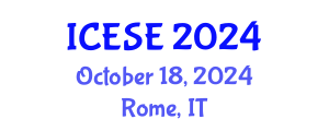 International Conference on Electrochemistry of Semiconductors and Electronics (ICESE) October 18, 2024 - Rome, Italy
