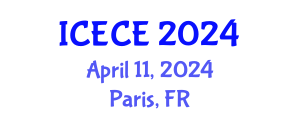 International Conference on Electronics and Communication Engineering (ICECE) April 11, 2024 - Paris, France