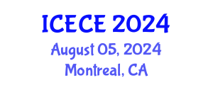 International Conference on Electronics and Communication Engineering (ICECE) August 05, 2024 - Montreal, Canada