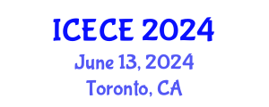 International Conference on Electronics and Communication Engineering (ICECE) June 13, 2024 - Toronto, Canada