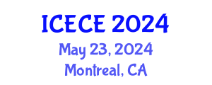International Conference on Electronics and Communication Engineering (ICECE) May 23, 2024 - Montreal, Canada