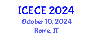 International Conference on Electronics and Communication Engineering (ICECE) October 10, 2024 - Rome, Italy