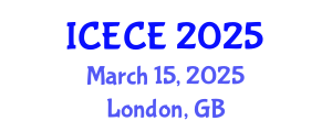 International Conference on Electronics and Communication Engineering (ICECE) March 15, 2025 - London, United Kingdom
