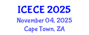 International Conference on Electronics and Communication Engineering (ICECE) November 04, 2025 - Cape Town, South Africa