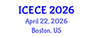 International Conference on Electronics and Communication Engineering (ICECE) April 22, 2026 - Boston, United States