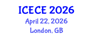 International Conference on Electronics and Communication Engineering (ICECE) April 22, 2026 - London, United Kingdom