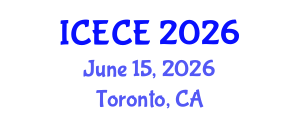 International Conference on Electronics and Communication Engineering (ICECE) June 15, 2026 - Toronto, Canada