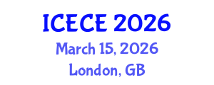 International Conference on Electronics and Communication Engineering (ICECE) March 15, 2026 - London, United Kingdom