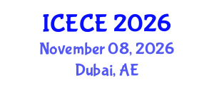 International Conference on Electronics and Communication Engineering (ICECE) November 08, 2026 - Dubai, United Arab Emirates