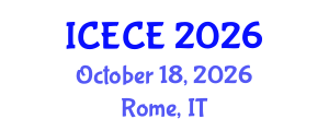 International Conference on Electronics and Communication Engineering (ICECE) October 18, 2026 - Rome, Italy