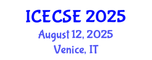 International Conference on Electronics and Communication Systems Engineering (ICECSE) August 12, 2025 - Venice, Italy