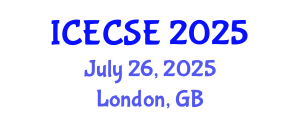 International Conference on Electronics and Communication Systems Engineering (ICECSE) July 26, 2025 - London, United Kingdom