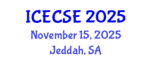 International Conference on Electronics and Communication Systems Engineering (ICECSE) November 15, 2025 - Jeddah, Saudi Arabia