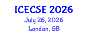 International Conference on Electronics and Communication Systems Engineering (ICECSE) July 26, 2026 - London, United Kingdom