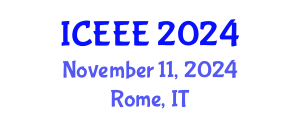 International Conference on Electronics and Electrical Engineering (ICEEE) November 11, 2024 - Rome, Italy