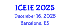 International Conference on Electronics and Information Engineering (ICEIE) December 16, 2025 - Barcelona, Spain