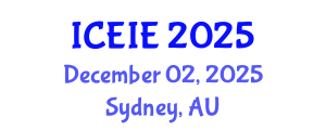 International Conference on Electronics and Information Engineering (ICEIE) December 02, 2025 - Sydney, Australia