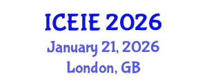 International Conference on Electronics and Information Engineering (ICEIE) January 21, 2026 - London, United Kingdom
