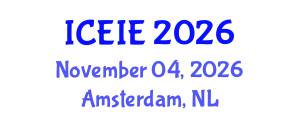 International Conference on Electronics and Information Engineering (ICEIE) November 04, 2026 - Amsterdam, Netherlands