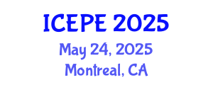 International Conference on Electronics and Power Engineering (ICEPE) May 24, 2025 - Montreal, Canada