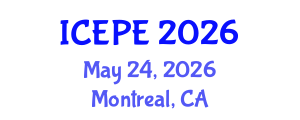 International Conference on Electronics and Power Engineering (ICEPE) May 24, 2026 - Montreal, Canada