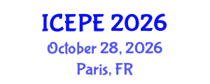 International Conference on Electronics and Power Engineering (ICEPE) October 28, 2026 - Paris, France