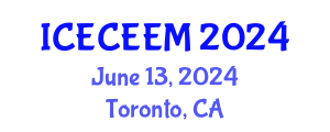 International Conference on Electronics, Communication Engineering and Electronic Media (ICECEEM) June 13, 2024 - Toronto, Canada