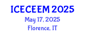 International Conference on Electronics, Communication Engineering and Electronic Media (ICECEEM) May 17, 2025 - Florence, Italy