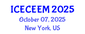 International Conference on Electronics, Communication Engineering and Electronic Media (ICECEEM) October 07, 2025 - New York, United States