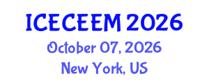 International Conference on Electronics, Communication Engineering and Electronic Media (ICECEEM) October 07, 2026 - New York, United States