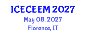 International Conference on Electronics, Communication Engineering and Electronic Media (ICECEEM) May 08, 2027 - Florence, Italy International Conference on Electronics, Communication Engineering and Electronic Media (ICECEEM) May 08, 2027 - Florence, Italy