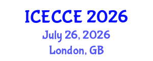 International Conference on Electronics, Computer and Communication Engineering (ICECCE) July 26, 2026 - London, United Kingdom