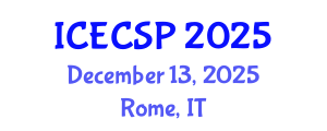 International Conference on Electronics, Control and Signal Processing (ICECSP) December 13, 2025 - Rome, Italy
