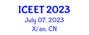 International Conference on Electronics Engineering and Technology (ICEET) July 07, 2023 - Xi'an, China