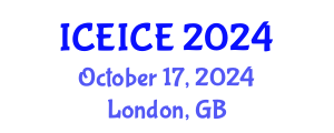 International Conference on Electronics, Information and Communication Engineering (ICEICE) October 17, 2024 - London, United Kingdom